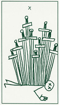 ����������� - Stick Figure Tarot - ����ʮ - Ten Of Swords