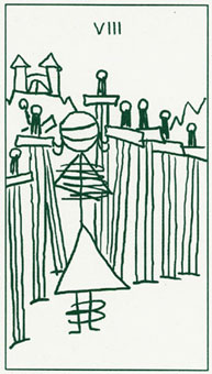 ����������� - Stick Figure Tarot - ������ - Eight Of Swords
