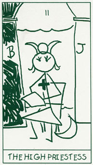 ����������� - Stick Figure Tarot - Ů��˾ - The High Priestess