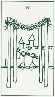 ����������� - Stick Figure Tarot - Ȩ���� - Four Of Wands
