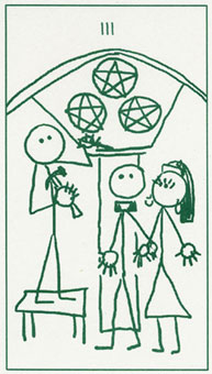 ����������� - Stick Figure Tarot - Ǯ���� - Three Of Pentacles