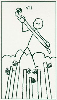 ����������� - Stick Figure Tarot - Ȩ���� - Seven Of Wands