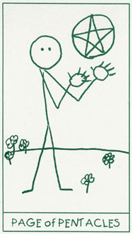 ����������� - Stick Figure Tarot - Ǯ���̴� - Page Of Pentacles
