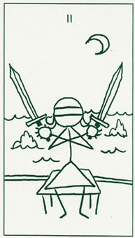 ����������� - Stick Figure Tarot - ������ - Two Of Swords