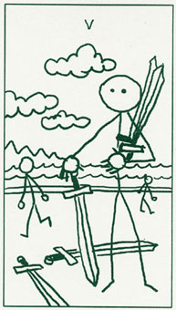 ����������� - Stick Figure Tarot - ������ - Five Of Swords