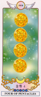 ϣ������������ - Grecian Eudaemon Tarot - Ǯ���� - Four Of Pentacles
