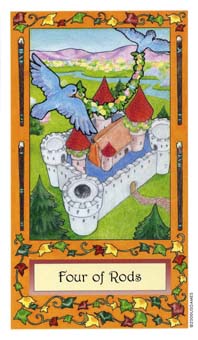 ��������� - Whimsical Tarot - Ȩ���� - Four Of Wands