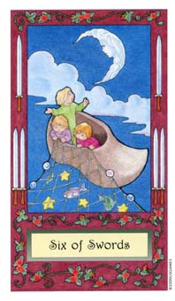 ��������� - Whimsical Tarot - ������ - Six Of Swords
