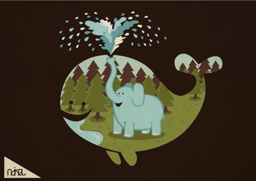 Ndikol(Adhika Rahmani)印度尼西亚插画家,他的作品简洁而充满幽默